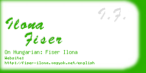 ilona fiser business card